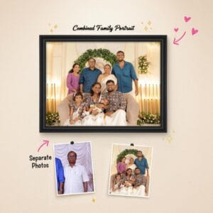 Digital Photo Restoration & Family Portrait | Custom Art